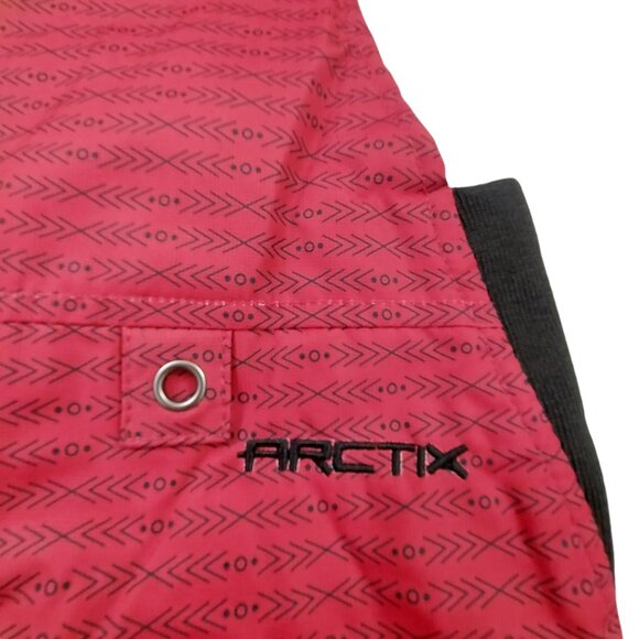 Arctix A6 Snow Bib Kids 14/16 Large Red Insulated Front Zip Outdoor Winter - Picture 5 of 12